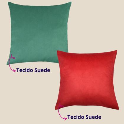 Imagem de Kit 4 Capa Almofada Decoração Natal 42x42 Zíper Sala Quarto