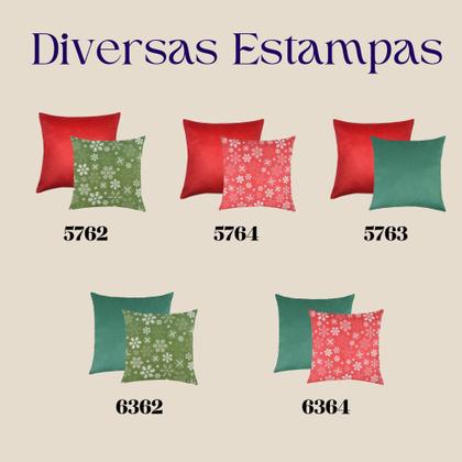 Imagem de Kit 4 Capa Almofada Decoração Natal 42x42 Zíper Sala Quarto