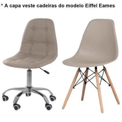 Imagem de Kit 4 Capa Cadeira Charles Eames Eiffel Pé Palito Malha
