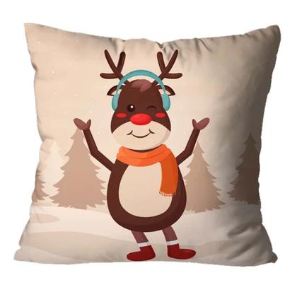 Imagem de Kit 4 capa de almofada Decorativa Feliz Natal Alta Qualidade