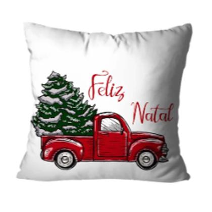 Imagem de Kit 4 capa de almofada Decorativa Feliz Natal Alta Qualidade