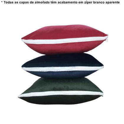 Imagem de Kit 4 Capa de Almofada Suede 45 x 45 com Zíper Veludo Liso