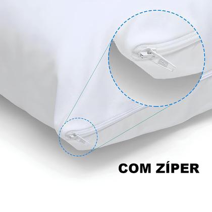 Imagem de Kit 4 Capa Impermeável Anti Ácaro Estilo Fronha Zíper 70cm x 50cm de Alta Qualidade