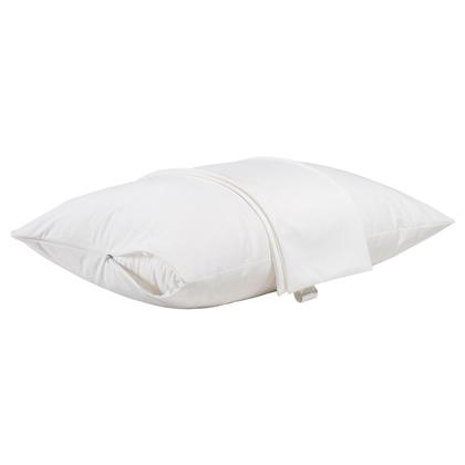 Imagem de Kit 4 Capa Impermeável de Travesseiro Com Ziper 100% Poliéster Fronha Protetora Anti Acaro Grande Branco - Trisoft