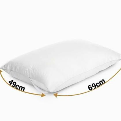 Imagem de Kit 4 Capa para Travesseiro Impermeavel Branca 49cm X 69cm Capas Proteção Fronha