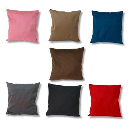 Imagem de kit 4 Capas Almofadas Sala Sofá C/ Ziper 45x45 Para Quarto Suede