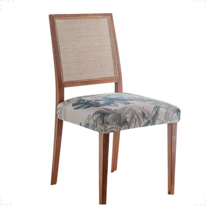 Imagem de Kit 4 Capas Assento Ajustável Protetora Elasticada Fecho Fivela Cadeira Jantar Mesa Cozinha Estampada