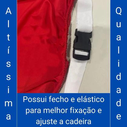 Imagem de Kit 4 Capas Assento Cadeira Jantar Mesa Cozinha Ajustável Fecho Fivela Protetora Elasticada Lisa