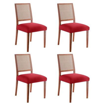 Imagem de Kit 4 Capas Assento Cadeira Jantar Mesa Cozinha Ajustável Fecho Fivela Protetora Elasticada Lisa