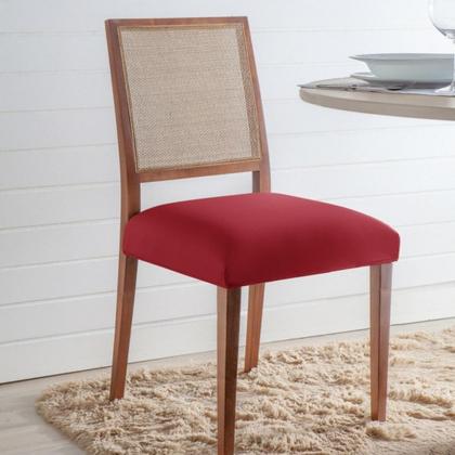 Imagem de Kit 4 Capas Assento Cadeira Jantar Mesa Cozinha Ajustável Fecho Fivela Protetora Elasticada Lisa