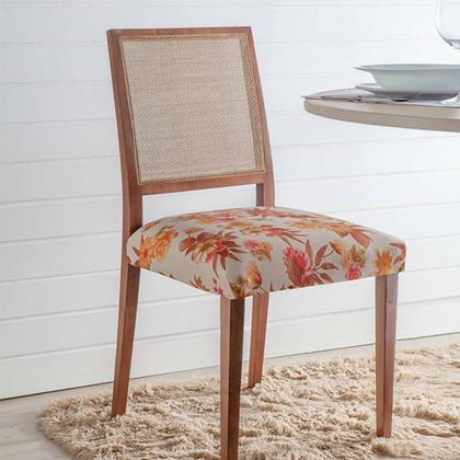 Imagem de KIT 4 Capas Assento Decorativa Cadeira Malha Elegante Confortável Decorativa Sala Jantar Com Fivela Ajustável Elástico