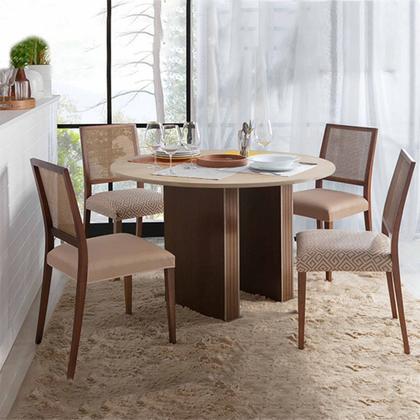 Imagem de KIT 4 Capas Assento Decorativa Cadeira Malha Elegante Confortável Decorativa Sala Jantar Com Fivela Ajustável Elástico