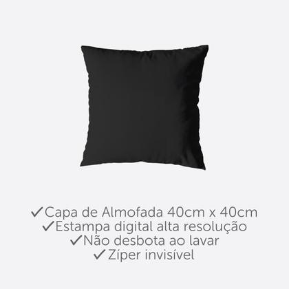 Imagem de Kit 4 Capas De Almofada Sala 40Cm X 40Cm Estampadas Sonhos