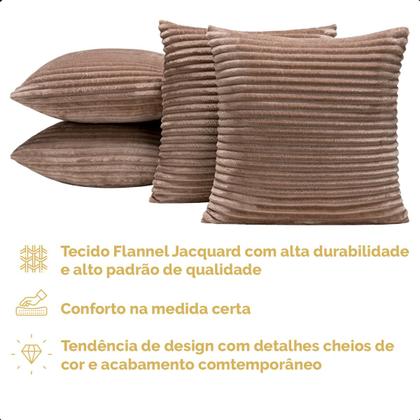Imagem de Kit 4 Capas de Almofadas Decorativas 45x45 cm