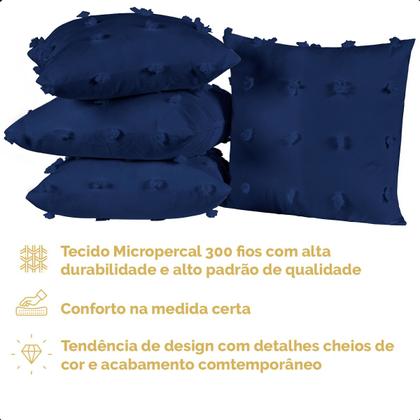 Imagem de Kit 4 Capas de Almofadas Decorativas 45x45 cm