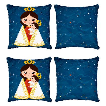 Imagem de Kit 4 Capas De Almofadas Decorativas Nossa Senhora de Nazaré