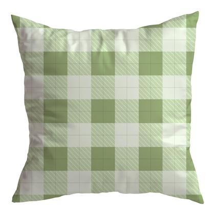 Imagem de Kit 4 Capas De Almofadas Decorativas Para Sofá Xadrez Cor Verde