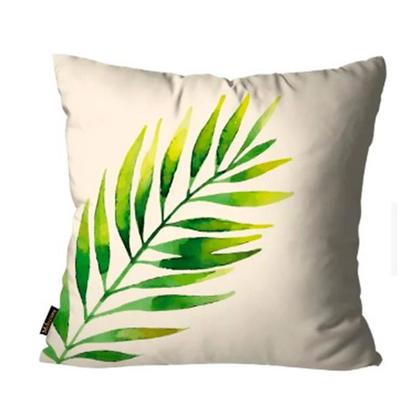 Imagem de Kit 4 Capas de Almofadas Folhas Abstratas Terracota 45x45cm