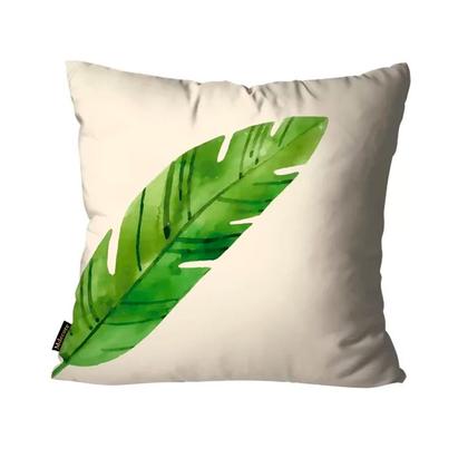 Imagem de Kit 4 Capas de Almofadas Folhas Abstratas Terracota 45x45cm