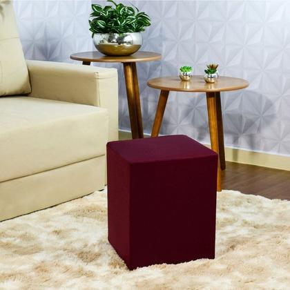 Imagem de Kit 4 Capas de Puff Quadrado Alstromérias e Vinho Premium