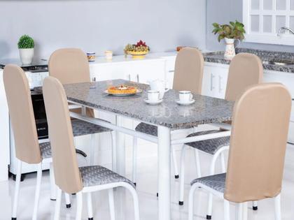 Imagem de Kit 4 Capas Encosto Cadeira Ferro Tubular Cozinha E Jantar