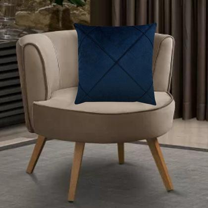 Imagem de Kit 4 Capas para Almofada Drapeada em Veludo Quadrada 60x60 Várias Cores