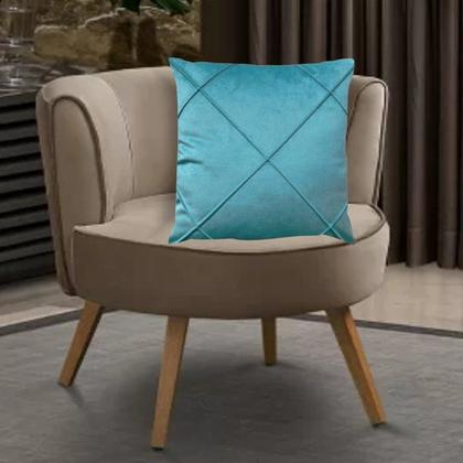 Imagem de Kit 4 Capas para Almofada Drapeada em Veludo Quadrada 60x60 Várias Cores