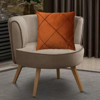 Imagem de Kit 4 Capas para Almofada Drapeada em Veludo Quadrada 60x60 Várias Cores