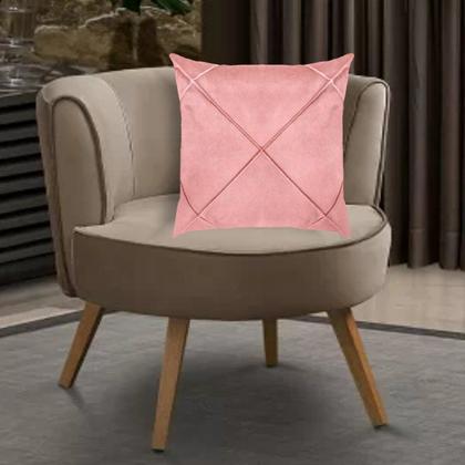 Imagem de Kit 4 Capas para Almofada Drapeada em Veludo Quadrada 60x60 Várias Cores