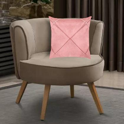Imagem de Kit 4 Capas para Almofada em Veludo Drapeada Quadrada Rose e Azul Marinho