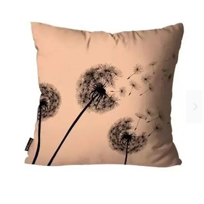 Imagem de Kit 4 Capas para Almofadas Mdecore Dente Leao Rosa 45x45cm