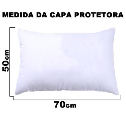 Imagem de Kit 4 Capas Protetora Travesseiro Impermeavel Com Ziper 50x70xcm Atlântica - Emcompre