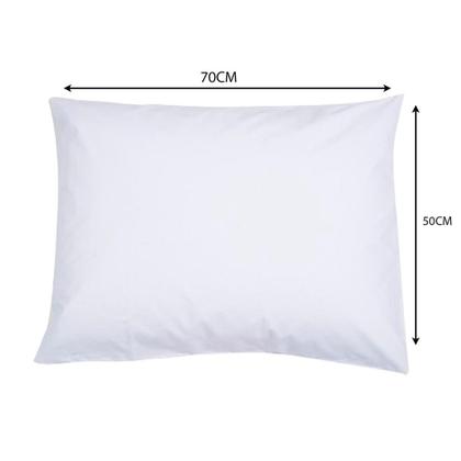 Imagem de Kit 4 Capas Travesseiro Impermeável Branco com Zíper e Antialérgico 50cm x 70cm Classic Line