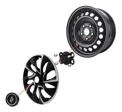 Imagem de Kit 4 Carlota Aro 14 Gm Celta Cobalt Meriva 2012 13 2014