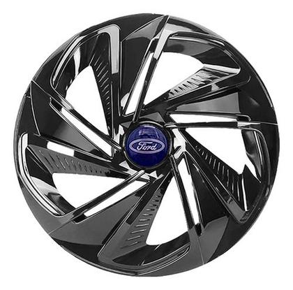 Imagem de Kit 4 Carlota Esportiva Ford Ka Jogo Calota Preta Aro 14 Fiesta