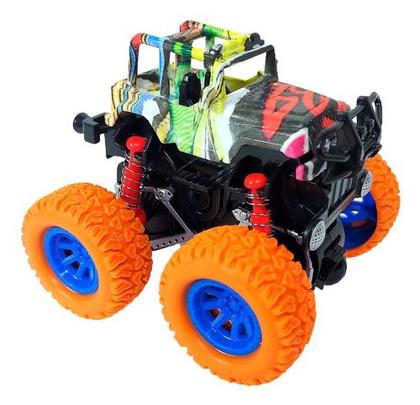Imagem de Kit 4 Carrinho Monster Truck Fricção Color Pick Up Hip Hot Cor Coloridos