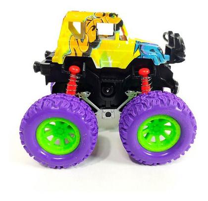 Imagem de Kit 4 Carrinho Monster Truck Fricção Color Pick Up Hip Hot Cor Coloridos
