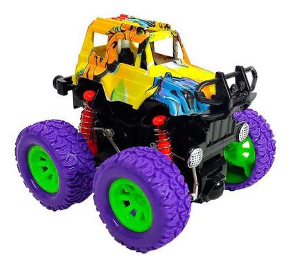 Imagem de Kit 4 Carrinho Monster Truck Fricção Color Pick Up Hip Hot Cor Coloridos