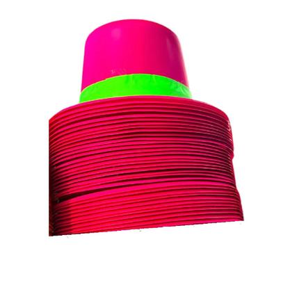 Imagem de Kit 4 Cartolas Chapéu Neon plástico Tamanho Único Carnaval