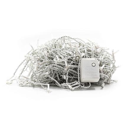 Imagem de Kit 4 Cascatas 400 Leds 10M C/ 8 Funções Azul C/ Fio Branco 220v