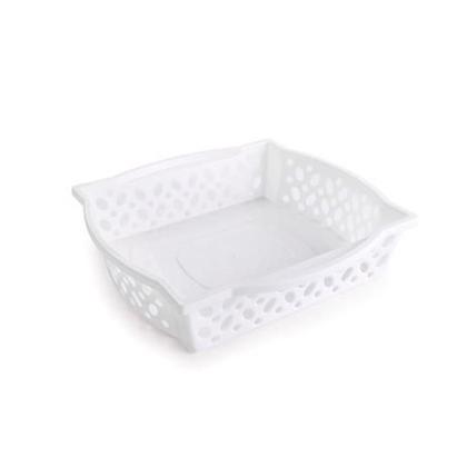 Imagem de Kit 4 Cestinhos Empilháveis Multiuso Organizador Branco G