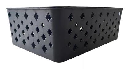 Imagem de Kit 4 cestos organizadores premium preto
