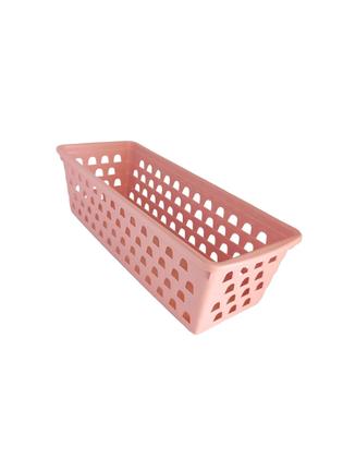 Imagem de Kit 4 Cestos Rosa Multiuso Comprido 28x11x8cm 1044