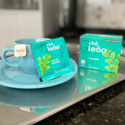 Imagem de Kit 4 Chá Leão Hortelã 15 Sachês 15g