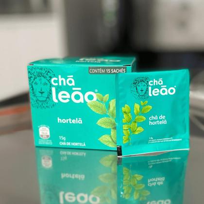 Imagem de Kit 4 Chá Leão Hortelã 15 Sachês 15g