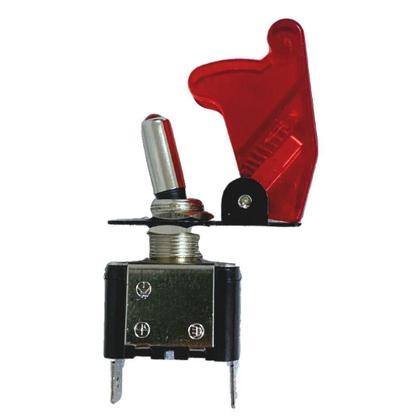 Imagem de Kit 4 Chave Botão Liga Desliga 2 Posições 12V Vermelha Led