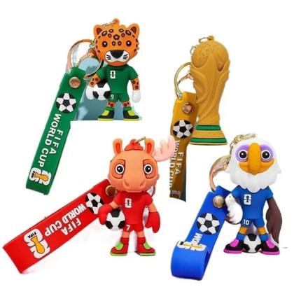 Imagem de Kit 4 Chaveiros Estilo Copa Brasil (genérico)