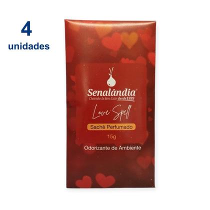 Imagem de Kit 4 Cheirinho Gaveta Armário Guarda Roupa Perfumado Cheiroso Intenso Sachê Senalândia - Envio Já