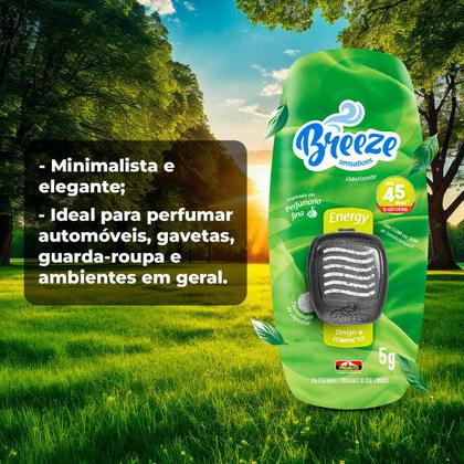 Imagem de Kit 4 Cheirinhos Aromatizante Proauto Breeze Sensations Energy 5g