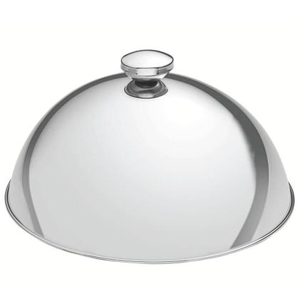 Imagem de Kit 4 Cloches Tramontina Service em Aço Inox 24,5 cm de Diâmetro Tampa Cobrir Alimentos 61427240
